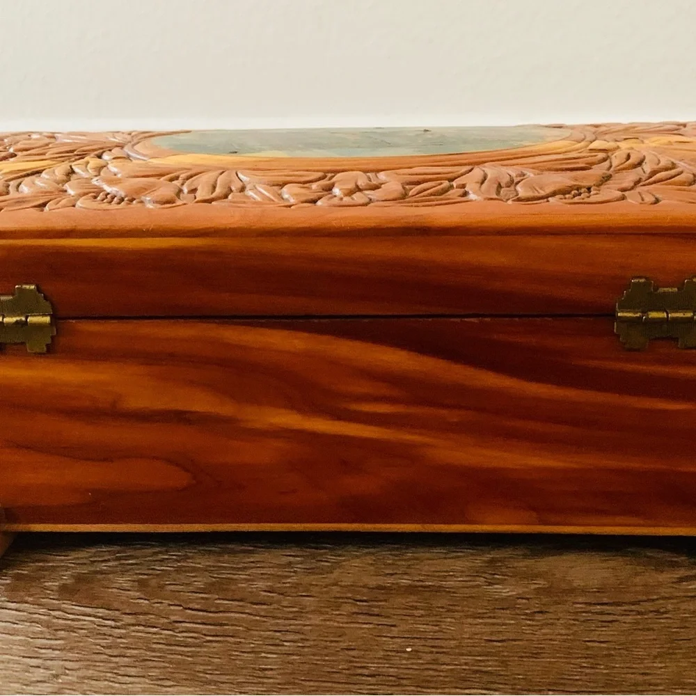 Wooden box with mirror